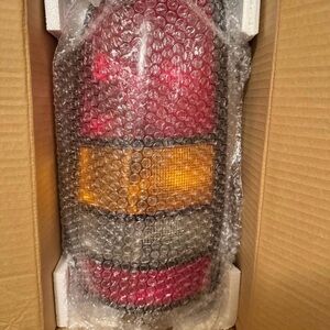 Red and Orange Car Tail Light